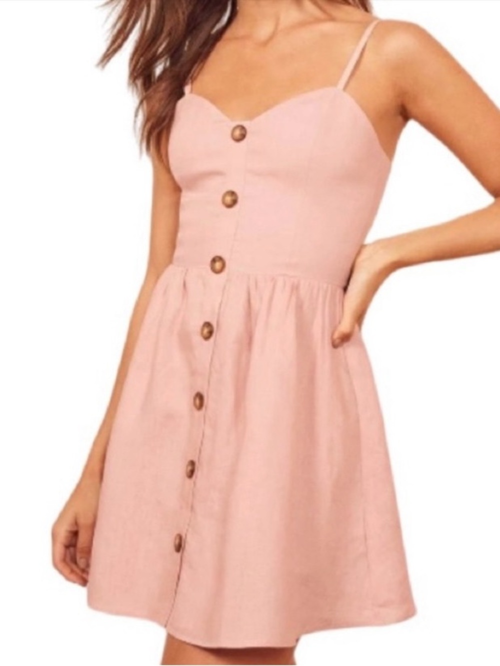 Reformation Linen Velma Mini Dress